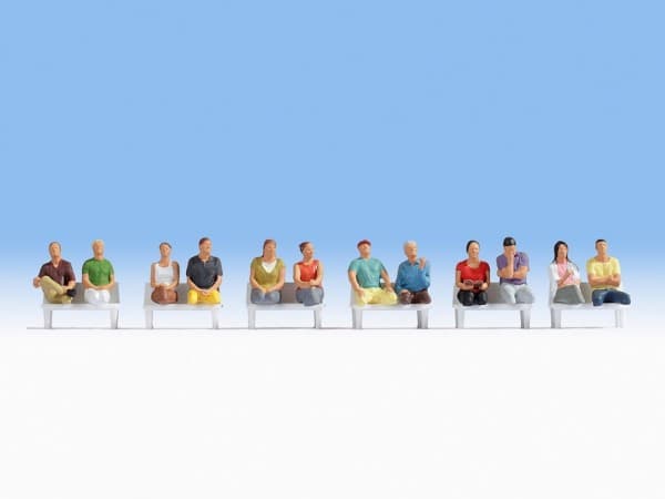 NOCH Sitting Passengers, HO (1:87), Flerfarget Flerfarget