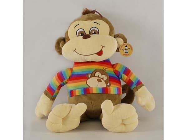 Deef Monkey i en stripet T-skjorte stor (03254)