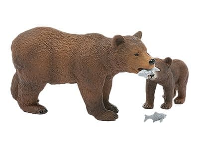 Schleich Grizzly Bear Mother With Cub