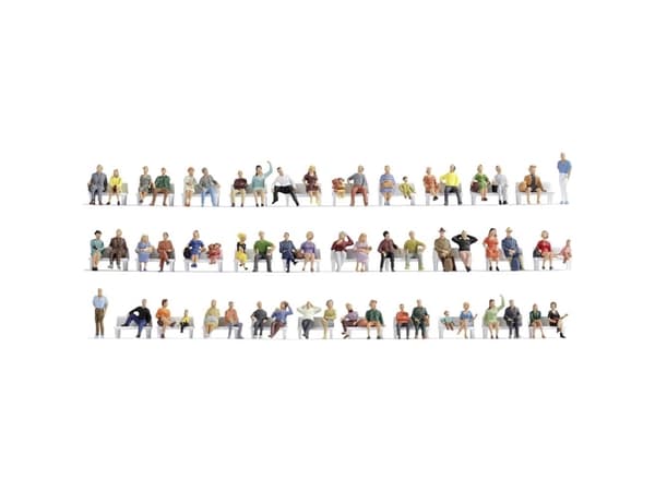 NOCH Sitting People, HO (1:87), Multifärg