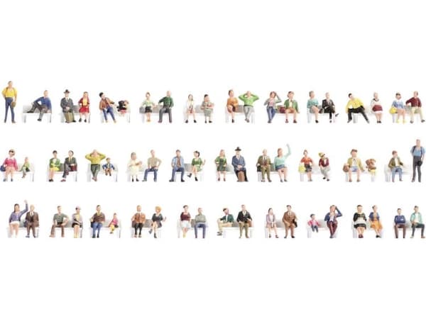 NOCH Sitting figures, N (1:160), Multifärg