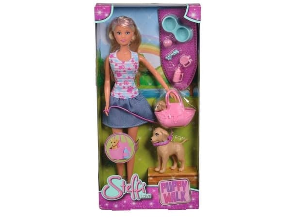 Simba Toys Steffi LOVE Puppy Walk, Stor docka, Flicka, 3 År, Flicka, Multifärg