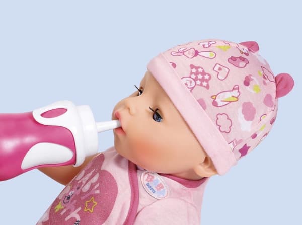DUKKETILBEHØR - BABY BORN INTERAKTIVE FLASKE & SKJE 43CM