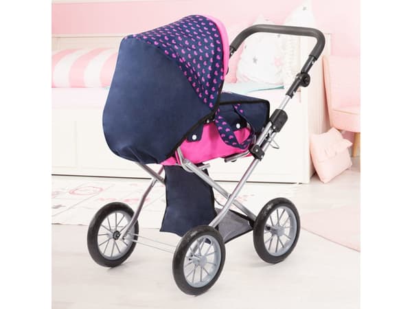 Dockvagn BAYER Design 13654AA City Star Combo Rosa, Marinblå