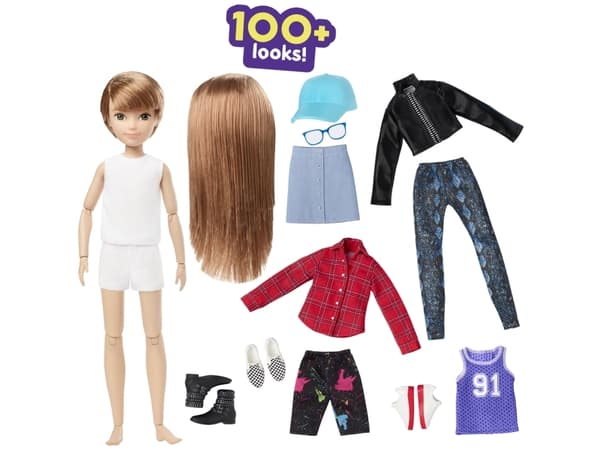 Creatable World Deluxe Character Doll Copper Straight Hair, Motedukke, Hankjønn og Jente (sett), 6 år, Gutt/Jente, 260 mm, Flerfarget