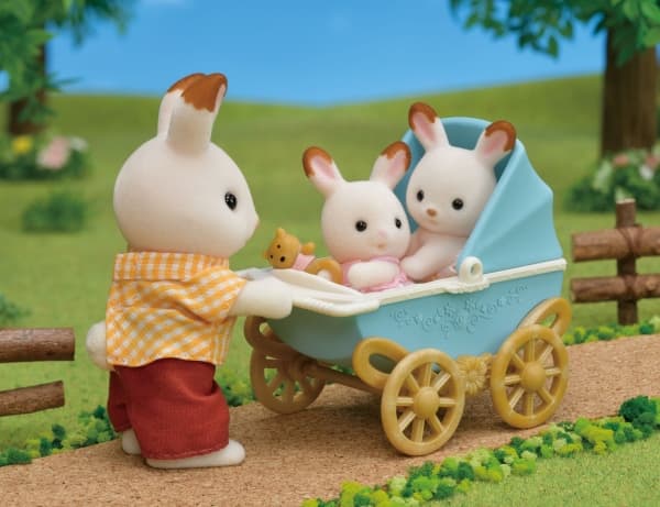 Sylvanian Families 5432 Chocolate Bunny Twins Set (Pushchairs)