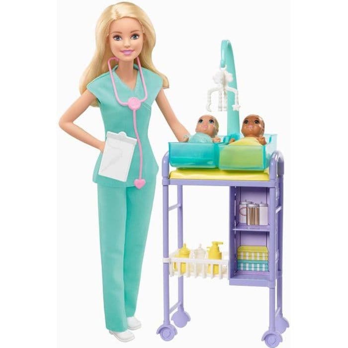 BARBIE Blond børnelæge - GKH23 - Mannequin Doll Box - 3 år og +
