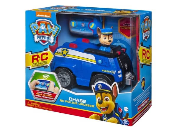 PAW Patrol , Chase Remote Control Police Cruiser med 2-veis styring, for barn fra 3 år og oppover
