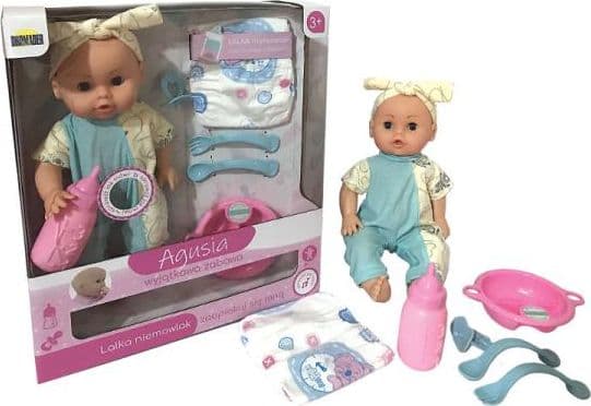 Dromedary Baby doll Agusia baby battery + accessories