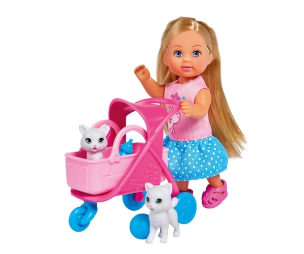 Simba Toys Evi LOVE Cat Buggy, Pieni nukke, Naaras, 3 vuosi/vuosia, Tyttö, Monivärinen