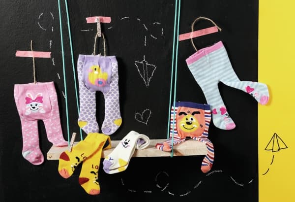 Zapf BABY born Tights 2 Pairs [Design may vary]