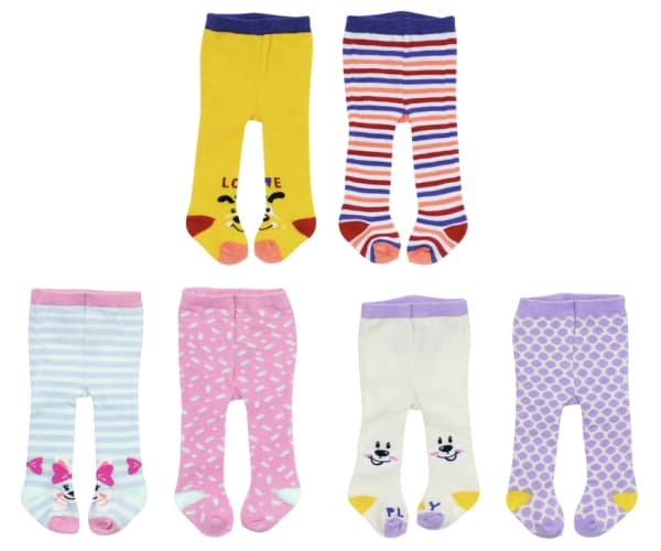 Zapf BABY born Tights 2 Pairs [Design may vary]