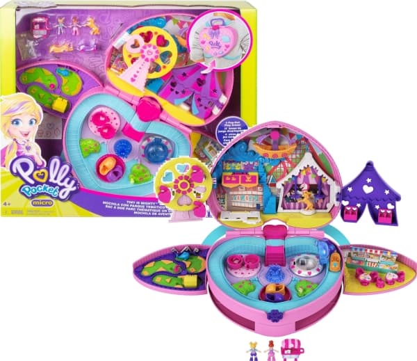 Mattel Polly Pocket expanderbar ryggsäck nöjespark (GKL60)
