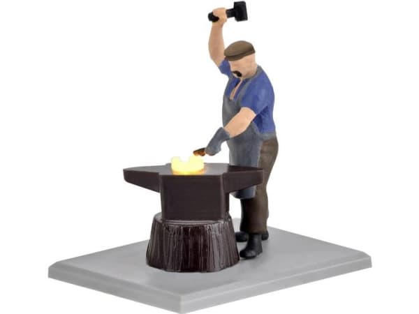 Viessmann Modelltechnik H0 Smedede med glødende jern (bevægelig hammer) Lakeret