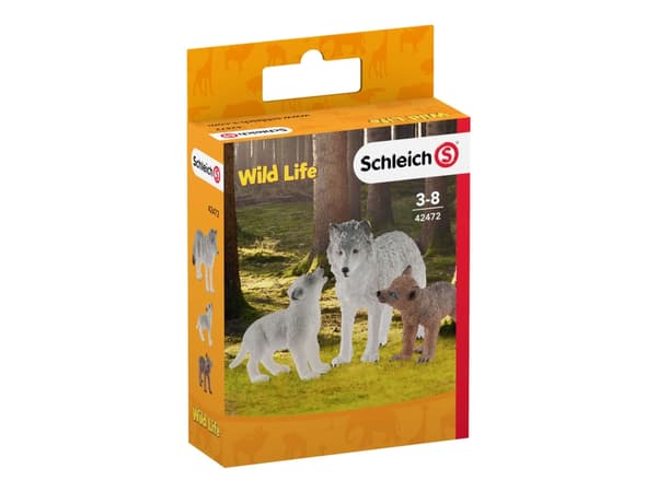 Schleich Wild Life - Vargmamma med valpar