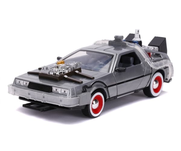 Jada Toys DeLorean time machine Back to the Future 3, toy vehicle (silver / red)