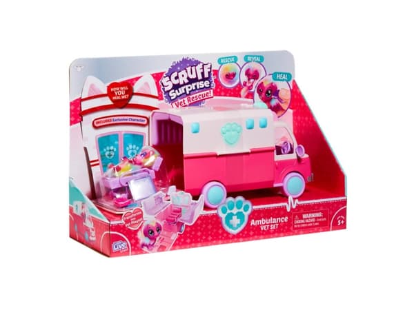 Moose Toys Little Rescue Scruff-a-luvs Ambulance Playset