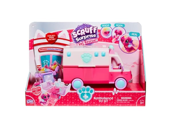 Moose Toys Little Rescue Scruff-a-luvs Ambulance Playset
