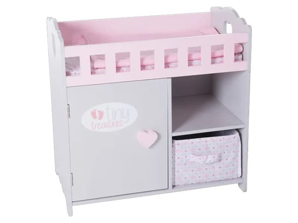 Tiny Treasures Wooden baby care center with mattress