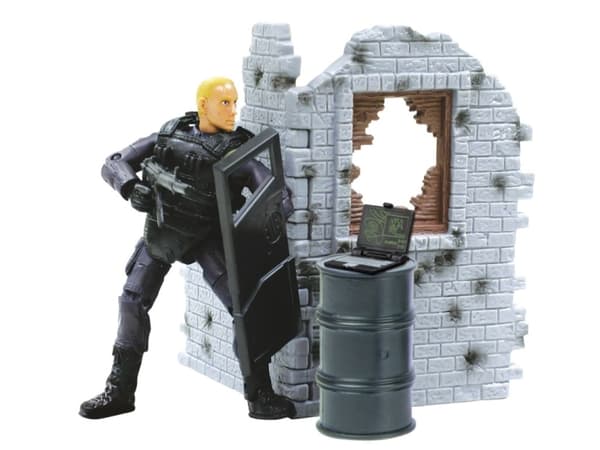 S.W.A.T. Røgdykker Action Figur med væg Type B 1:18