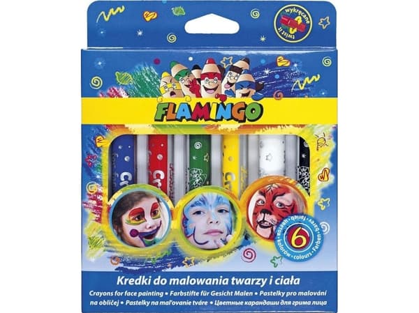 Titanum Crayons för ansikts- och kroppsmålning 6 färger