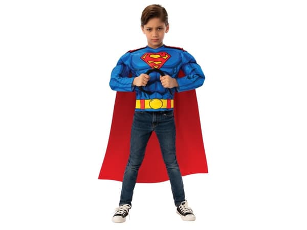 Superman Muskeltop og kappe Udklædning 4-6 Years