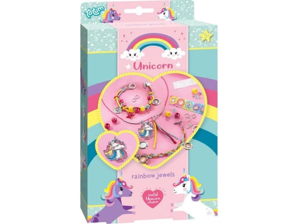 Totum Unicorn Rainbow Jewels, Children''s jewellery making set, 5 år, Flerfarget