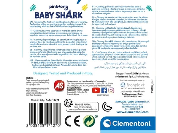 Clementoni Clementoni Clemmy Bucket Baby Shark 17427