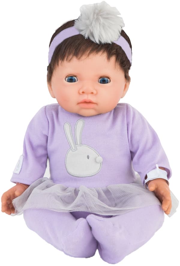 Tiny Treasure - Doll w/ Brown Hair  Purple Tutu Dress (30140)