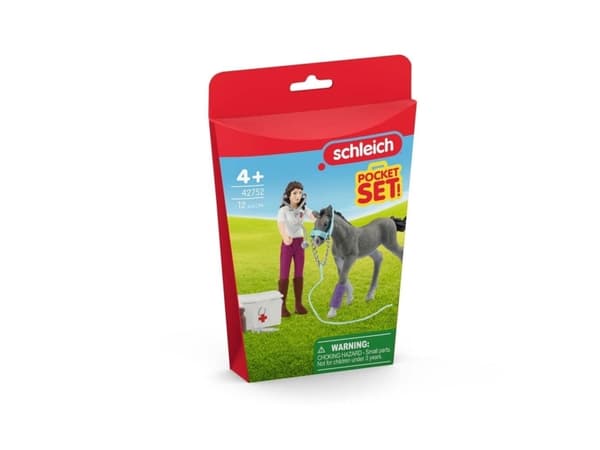 Schleich Pocket Set Mrs. Kramer with foal