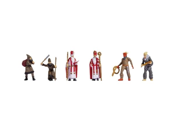 NOCH Santa Claus &amp; Knecht Ruprecht, HO (1:87), flerfärgad