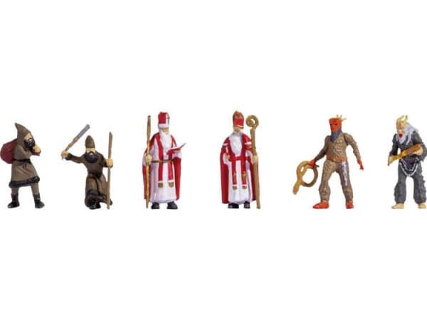 NOCH Santa Claus &amp; Knecht Ruprecht, HO (1:87), flerfärgad