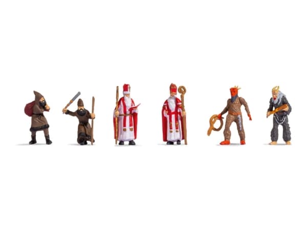 NOCH Santa Claus & Knecht Ruprecht, HO (1:87), Flerfarget Flerfarget