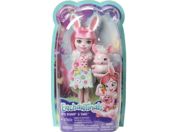 Enchantimals FXM73 Bree Bunny Doll and Twist Figure, Multi-Color
