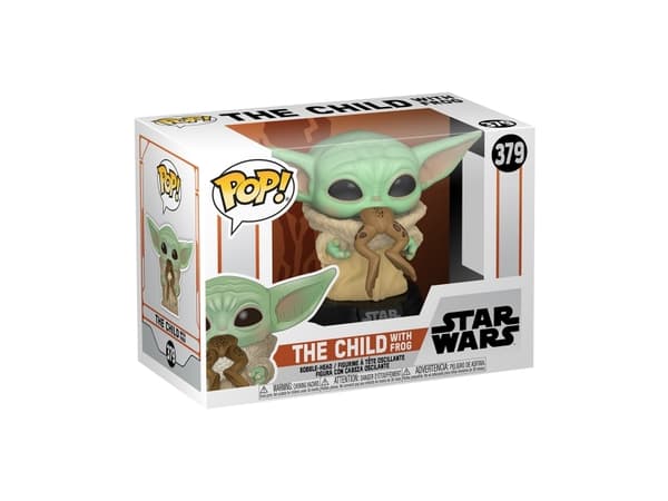 FUNKO POP! Vinilinė figūrėlė: Star Wars: The Mandalorian - The Child w/Frog,8 cm
