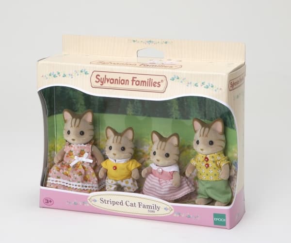 Sylvanian Families Striped Cat Family