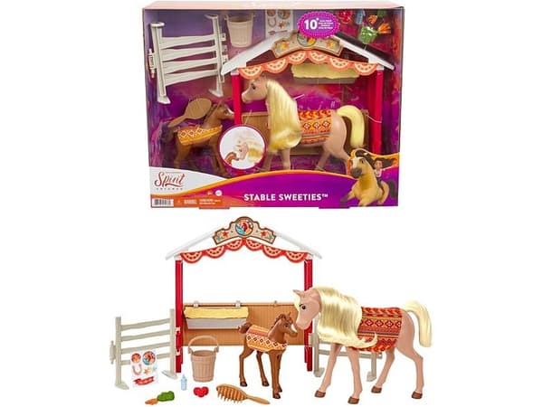 Mattel Sett med figurer Mustang Spirit of freedom Liten stall + hester