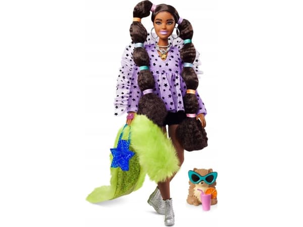 Barbie Mattel Extra Moda Doll - Grønn pels (GRN27/GXF10)