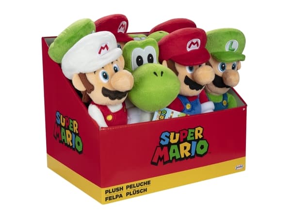 Super Mario 9 tuuman pehmolelu W1, Asst.