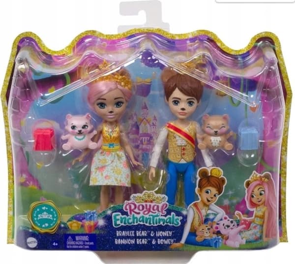 Mattel Enchantimals Royal Braylee & Bannon Bear Dolls 2-pakning GYJ07