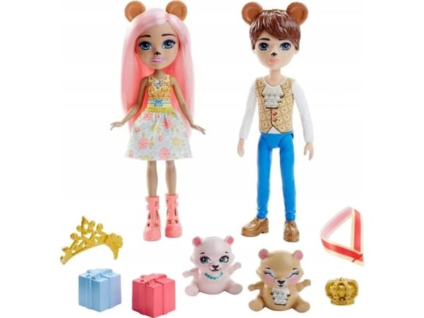Mattel Enchantimals Royal Braylee & Bannon Bear Dolls 2-pakning GYJ07