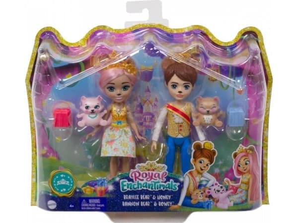 Mattel Enchantimals Royal Braylee & Bannon Bear Dolls 2-pakning GYJ07