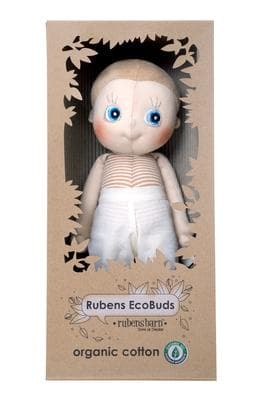 Mjuk ekologisk docka Rubens EcoBuds - Aspen
