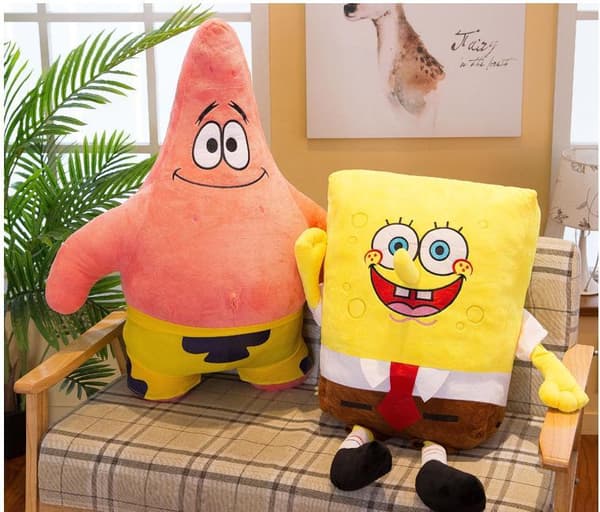 SvampeBob Firkant, Patrik Star tøjdyr Blødt legetøj ca. 35cm