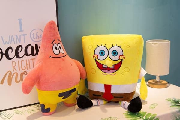 SvampeBob Firkant, Patrik Star tøjdyr Blødt legetøj ca. 35cm