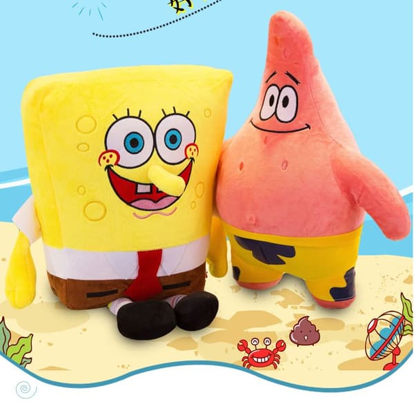 SvampeBob Firkant, Patrik Star tøjdyr Blødt legetøj ca. 35cm