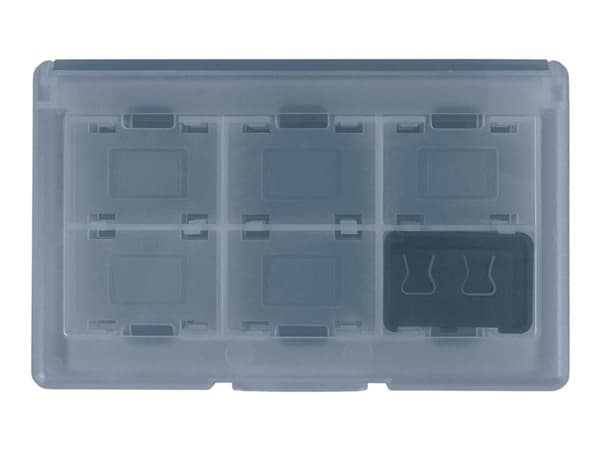 Steelplay - Hårt fodral för 24 spelkort - PVC - genomskinlig antracitgrå - för Nintendo Switch, Nintendo Switch Lite