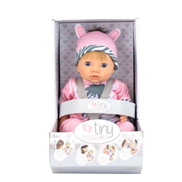 Docka Blond med Zebrakläder Tiny Treasure