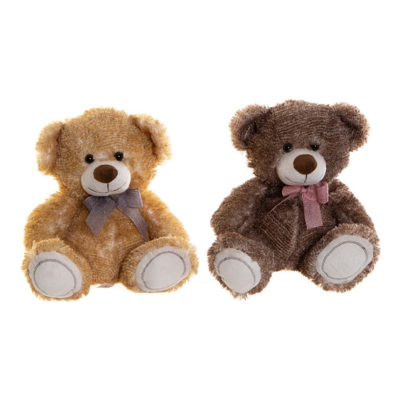 Mjukisleksak DKD Home Decor Brun Polyester Kamel Björn (2 pcs) (26 x 24 x 32 cm)