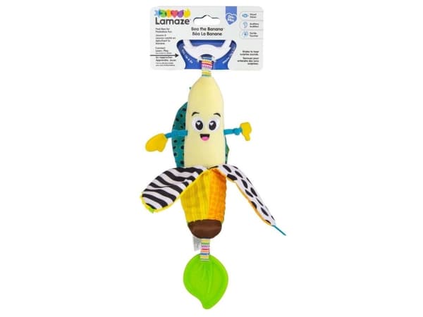Tomy Tomy Lamaze Banana Benny -maskotti, jossa on purukumia